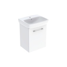 Тумба +  умивальник SELNOVA SQUARE 50 см, білий глянець (502.750.00.1)