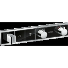 Термостат прихованого монтажу RainSelect на 2 клавіші, Black/Chrome (15355600)