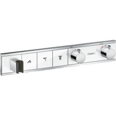 Термостат прихованого монтажу RainSelect на 3 клавіші, скло, White/Chrome (15356400)