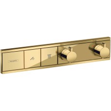 Термостат прихованого монтажу RainSelect на 2 клавіші, Polished Gold Optic (15380990)