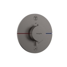 Термостат прихованого монтажу ShowerSelect Comfort S на 2 функції, Brushed Black Chrome (15554340)