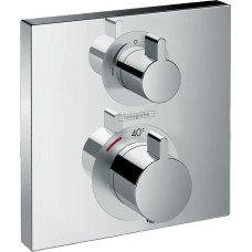 Термостат прихованого монтажу Ecostat Square запірно-перемикаючий двохрежимний, Chrome (15714000)