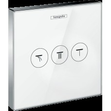 Перемикач ShowerSelect Glass на 3 клавіші, White/Chrome (15736400)