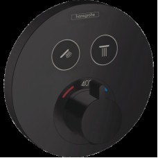 Термостат прихованого монтажу ShowerSelect S на 2 клавіші Matt Black (15743670)