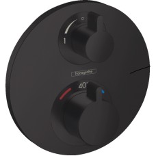 Термостат прихованого монтажу Ecostat S, запірно-перемикаючий вентиль, 2-ох режимний, Matt Black (15758670)