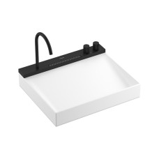 Умивальник Avalegra AquaUnit 580/475 без переливу QuickClean+ зі змішувачем Matt Black (22472670)