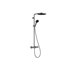 Душова система Pulsify S Puro Showerpipe 260 1jet EcoSmart з Ecostat Fine лійка 3jet, Brushed Black Chrome (24237340)
