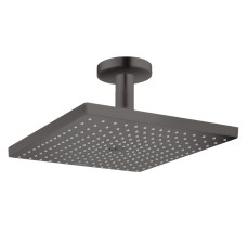 Верхній душ Raindance Select E 300 1jet Air EcoSmart з тримачем до стелі, Brushed Black Chrome (26251340)