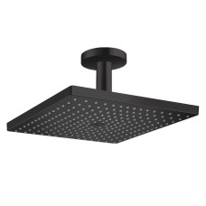 Верхній душ Raindance Select E 300 1jet Air EcoSmart з тримачем до стелі, Matt Black (26251670)