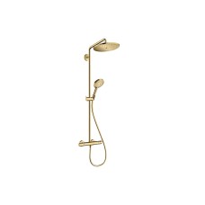 Душова система Croma Select S 280 1jet Showerpipe з термостатом, Polished Gold Optic (26890990)