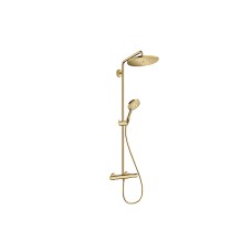 Душова система Croma Select S 280 1jet Showerpipe EcoSmart з термостатом, Polished Gold Optic (26891990)