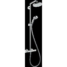 Душова система Croma Air 220 1jet Showerpipe EcoSmart з термостатом та поворотним тримачем 400м хром (27188000)