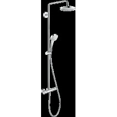 Душова система Croma Select E 180 2jet Showerpipe EcoSmart, 9 л/хв, з термостатом, White/Chrome (27257400)