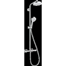 Душова система Crometta Showerpipe 160 1jet з термостатом, White/Chrome (27264400)