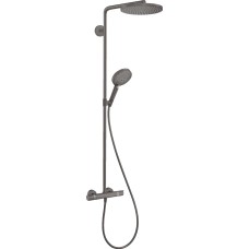Душова система Raindance S 240 Showerpipe PowderRain 1jetP з термостатом Brushed Black Chrome (27633340)
