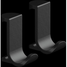 WallStoris Гачок для рушників широкий (2 штуки) 3.9 x 3.2 x 1.8 см Matt Black (27914670)
