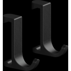 WallStoris Гачок для рушників тонкий (2 штуки) 3.9 x 3.2 x 1.0 см Matt Black (27929670)