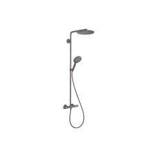 Душова система Raindance S 240 EcoSmart+ PowderRain 1jet з термостатом, Brushed Black Chrome (28825340)
