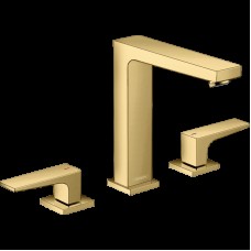 Змішувач Metropol 160 для умивальника на 3 отвори, Polished Gold Optic (32515990)