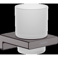 AddStoris Стакан підвісний Brushed Black Chrome/скло (41749340)