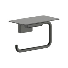 AddStoris S Тримач паперу з полицею, Brushed Black Chrome (41789340)