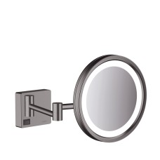 AddStoris Дзеркало для гоління з LED освітленням, Brushed Black Chrome  (41790340)
