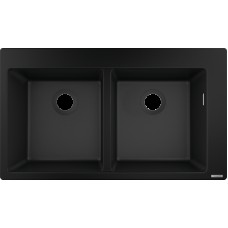 Кухонна мийка S510-F770 770х510 на дві чаші 370/370 Graphiteblack (43316170)