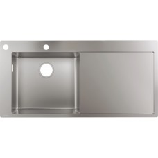 Кухонна мийка S718-F450 на стільницю 2х35d 1045х510, полиця праворуч Stainless Steel (43332800)