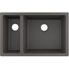 Кухонна мийка S510-U635 під стільницю 710х450 дві чаші 180/450 Stonegrey (43433290)