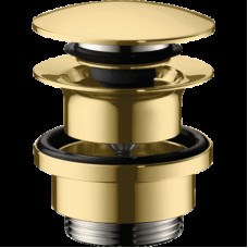 Донний клапан для умивальників з переливом push-open, Polished Gold Optic (50100990)