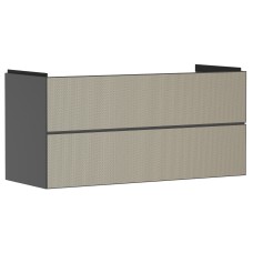 Тумба під умивальник Xevolos E 1180/475 з 2-ма шухлядами, Slate Matt Grey/Front Patterned Bronze (54186390)