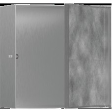 XtraStoris Rock Настінна ніша з дверцятами 30х30х14см Brushed Stainless Steel (56091800)