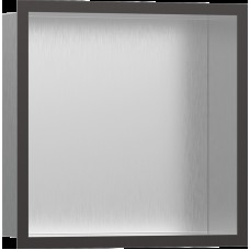 XtraStoris Individual BSS Настінна ніша з рамкою 30х30х10см Brushed Black Chrome (56097340)