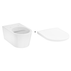 Унітаз підвісний EluPura S 540 мм AquaFall Flush 60193450 + сидіння soft close 60148450