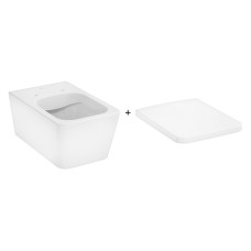 Унітаз підвісний EluPura Q 540 мм AquaFall Flush 60194450 + сидіння soft close 60150450