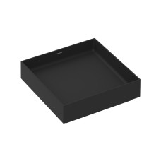 Умивальник Xuniva Evo E накладний без переливу 400х400 мм, Matt Black (60324670)