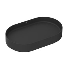Умивальник Xuniva Evo U накладний без переливу 650/400 мм, Matt Black (60325670)