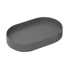 Умивальник Xuniva Evo U накладний без переливу 650/400 мм, Slate Matt Grey (60325760)
