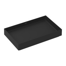Умивальник Xuniva Evo E накладний без переливу 650х400 мм, Matt Black (60326670)