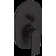 Змішувач Vernis Shape прихованого монтажу для ванни/душу 200, Matt Black (71458670)