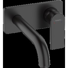 Змішувач Vernis Shape для умивальника зі стіни прихованого монтажу 205 мм Matt Black (71578670)