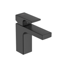 Змішувач Vernis Shape Isolated 100 CoolStart для умивальника з донним клапаном pop-up, Matt Black (71594670)