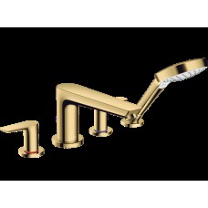 Змішувач Talis E врізний на край ванни на 4 отвори, Polished Gold Optic (71748990)