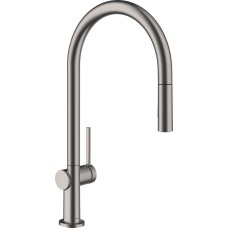 Змішувач Talis 210 2jet кухонний з витяжним виливом Sbox (72801340) Brushed Black Chrome