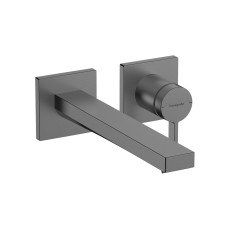 Змішувач Tecturis E 225 для умивальника зі стіни, Brushed Black Chrome (73051340)