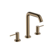 Змішувач Tecturis S 150 Ecosmart+ push open для умивальника на 3 отвори, Brushed Bronze (73330140)