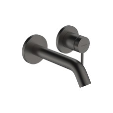 Змішувач Tecturis S 165 для умивальника зі стіни, Brushed Black Chrome (73350340)