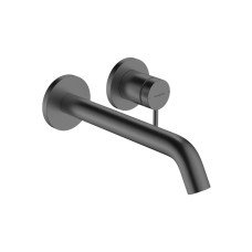 Змішувач Tecturis S 225 для умивальника зі стіни, Brushed Black Chrome (73351340)