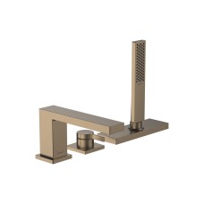 Змішувач Tecturis E врізний на край ванни на 3 отвори з sBox, Brushed Bronze (73443140)