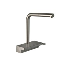Змішувач Aquno Select M81 250 2jet кухонний з витяжним виливом Sbox (73830800) Stainless Steel